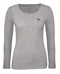 T-shirt longues manches gris filles 100% coton (Contemporain)