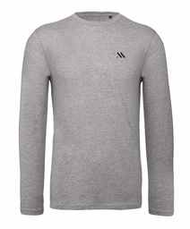 T-shirt longues manches gris garçons 100% coton (Contemporain)